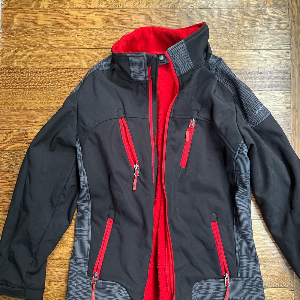 Weatherproof Kids Jacket - Black and Red